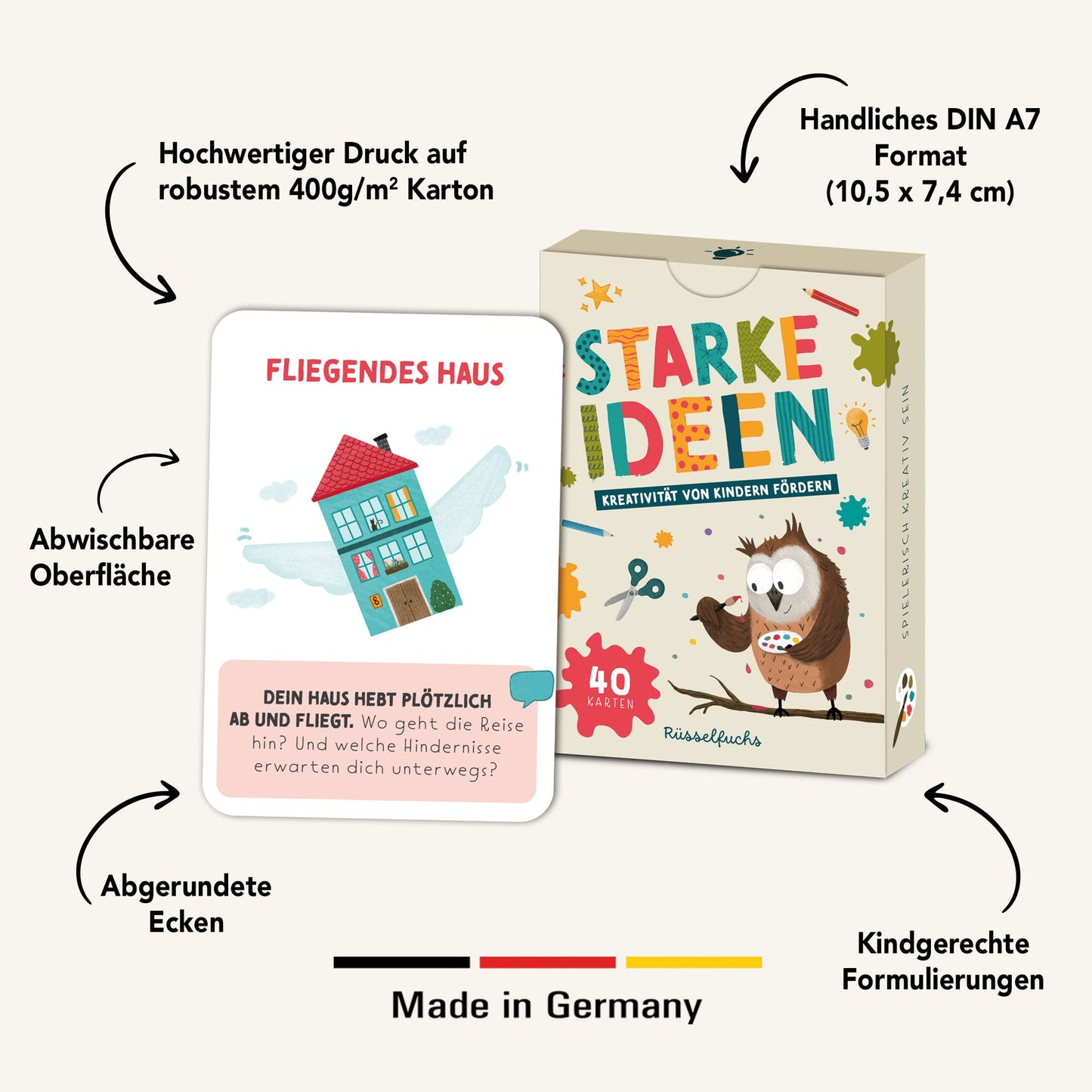 Kreativitätskarten für Kinder "Starke Ideen"
