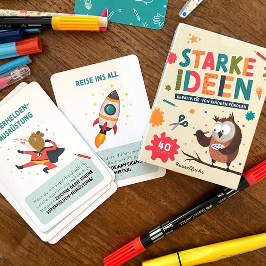Kreativitätskarten für Kinder "Starke Ideen"