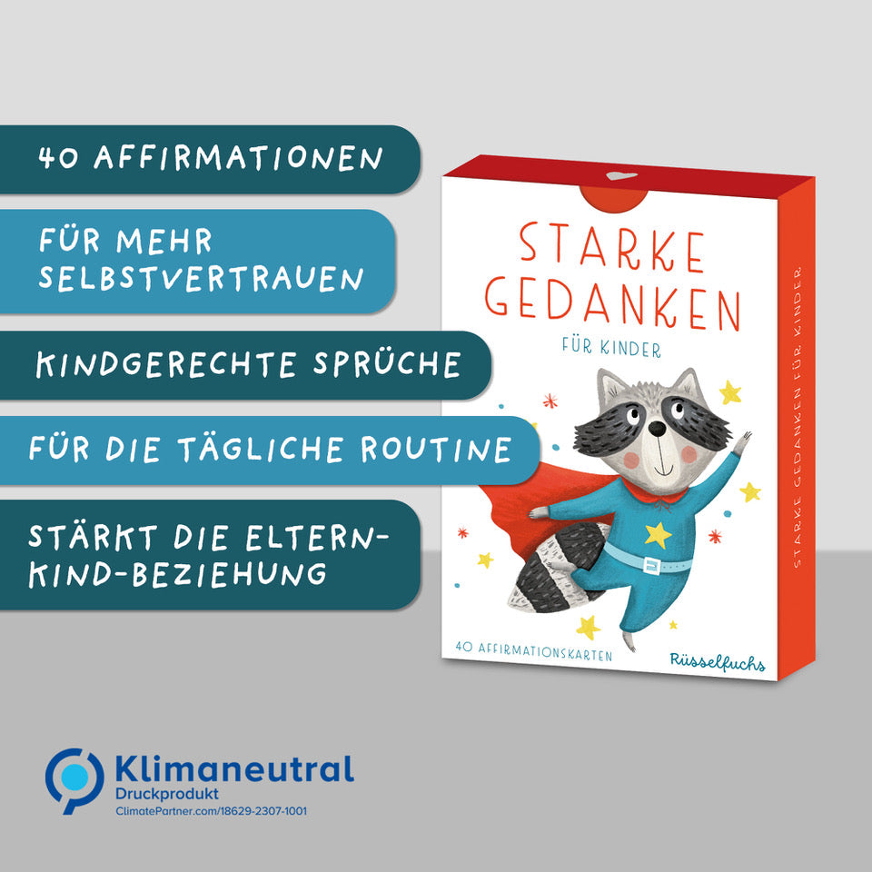 Affirmationskarten für Kinder "Starke Gedanken"