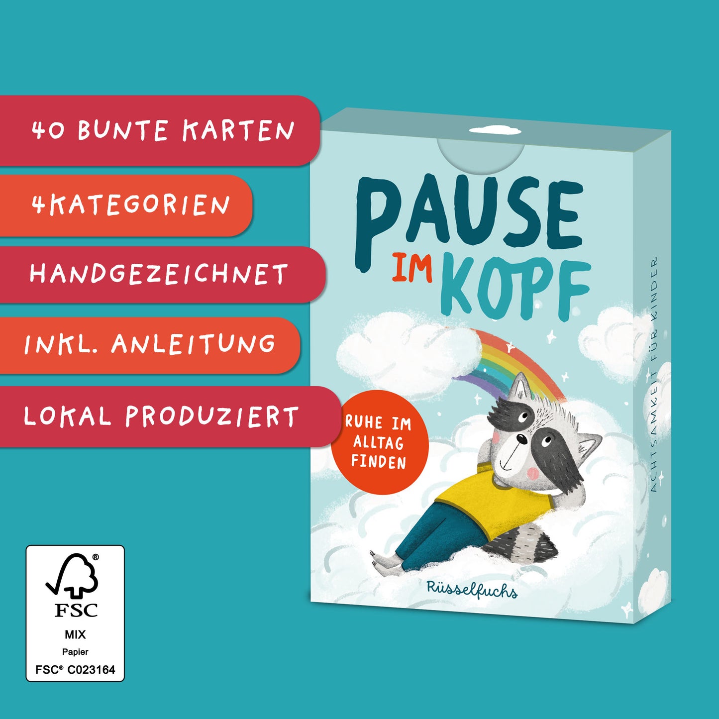 Achtsamkeitskarten für Kinder "Pause im Kopf"