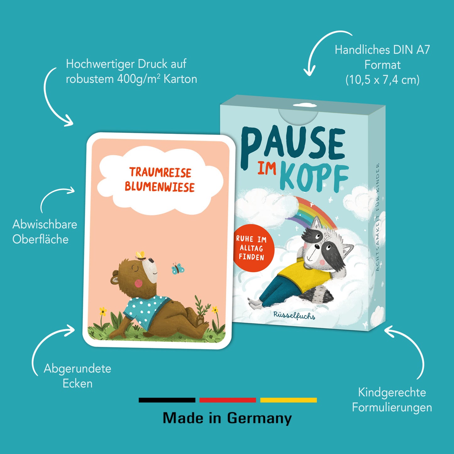 Achtsamkeitskarten für Kinder "Pause im Kopf"