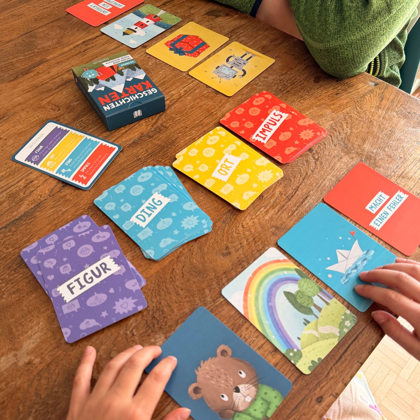 Geschichtenkarten für Kinder – handgezeichnete Erzählkarten, Ansicht 19, bunte Tierillustrationen