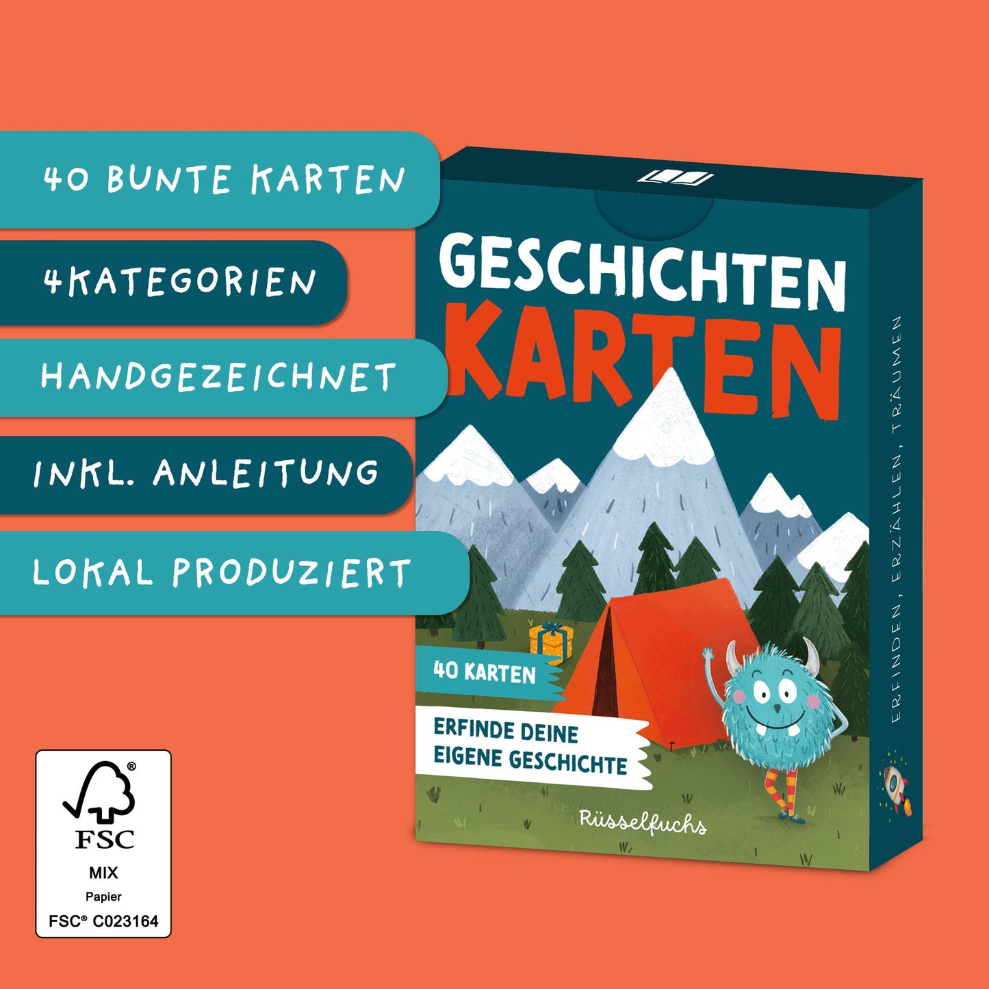 Geschichtenkarten für Kinder – handgezeichnete Erzählkarten, Ansicht 21, fantasievolle Szenen