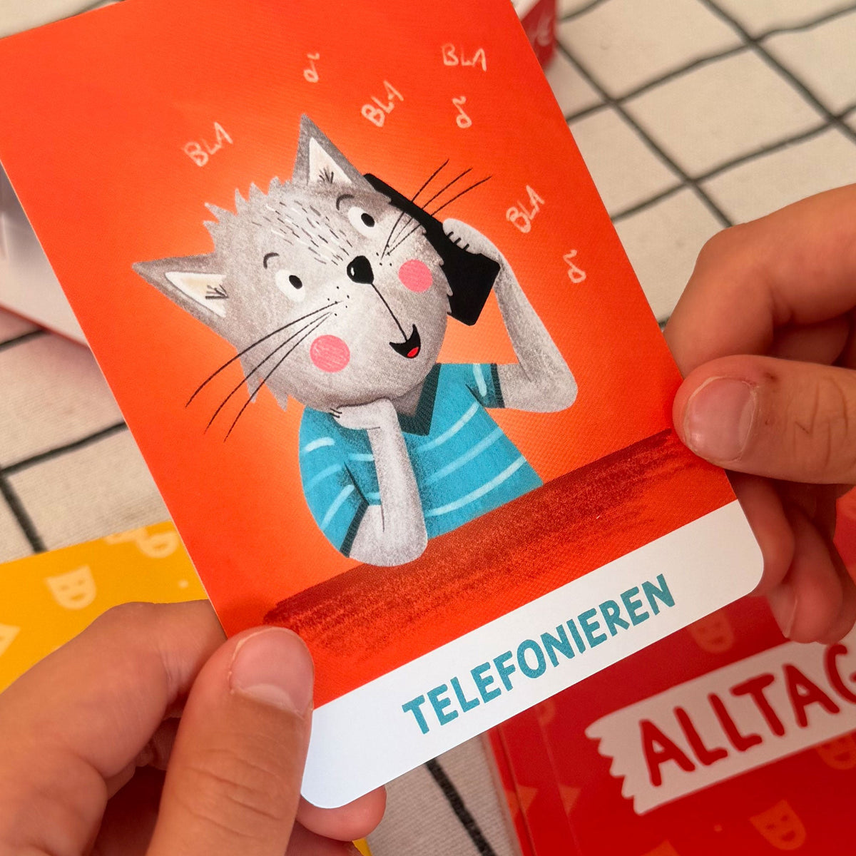 Pantomimekarten für Kinder – Kartenset von Rüsselfuchs Karte Telefonieren