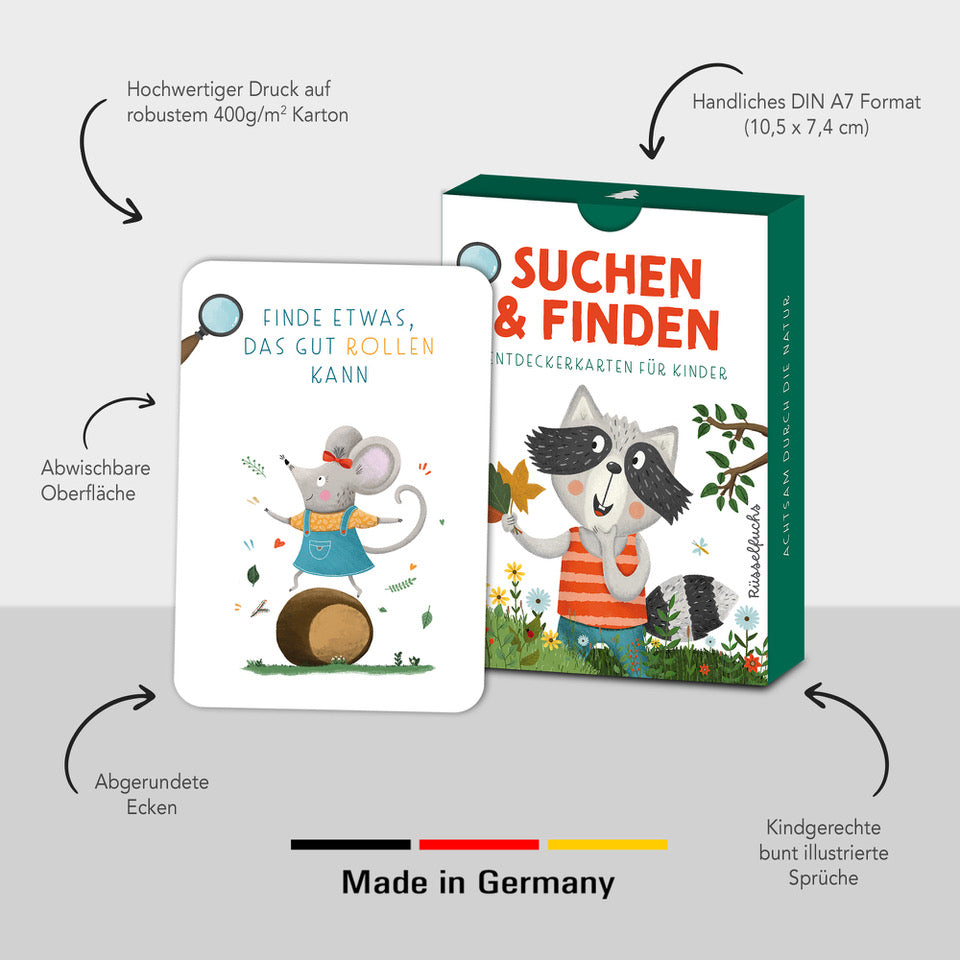 Entdeckerkarten für Kinder "Suchen & Finden"