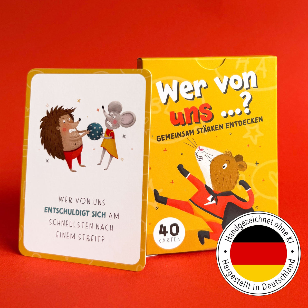 Wer von uns? Kartenspiel für Kinder – gemeinsam Stärken entdecken mit 40 liebevoll illustrierten Karten